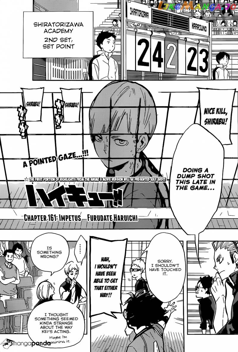 Haikyuu!!, Chapter 161 image 02